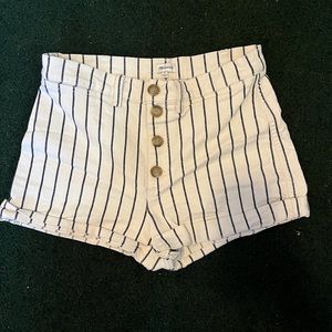 Madewell Button Striped Shorts